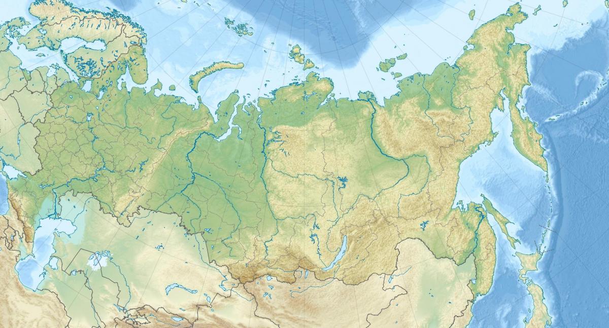 ロシアの山の地図