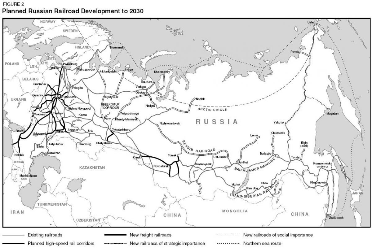 ロシア鉄道路線図