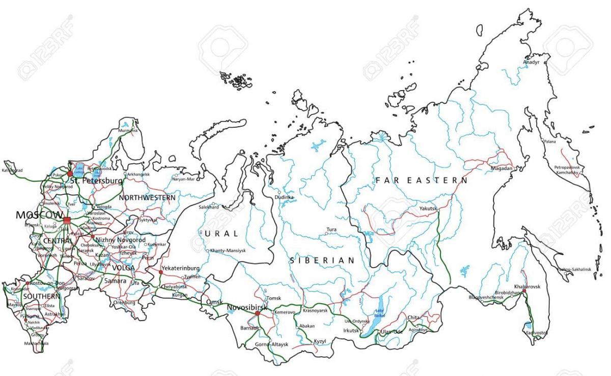 ロシアの高速道路地図