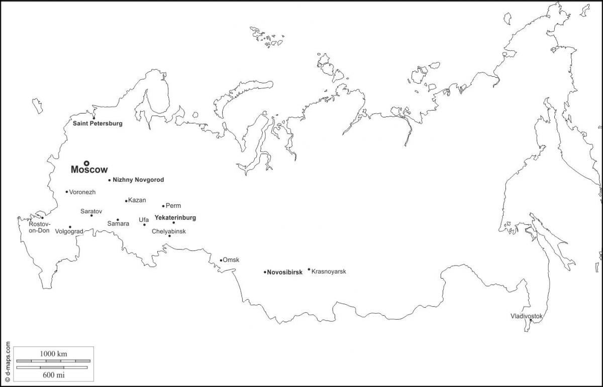 空のロシア地図